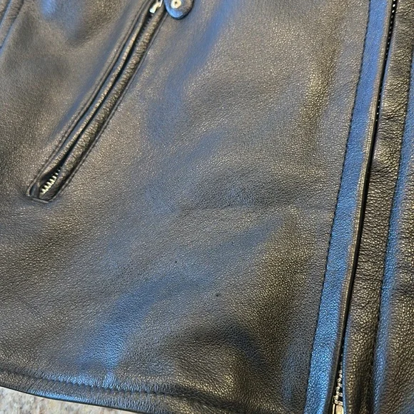 Vintage Hot Leathers Pink and Black Moto Jacket